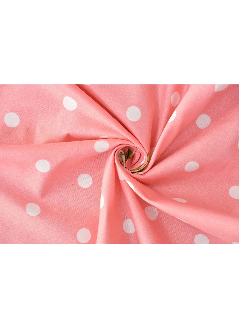 DECOMIZER Cotton Feel All Around Elastic Fitted Glace Printed Single Bed Bedsheet with 1 Large Pillow Cover Fits Upto Mattress of 6 InchesSize 42 x 75 x 8 Inches Design Pink Center Flower
