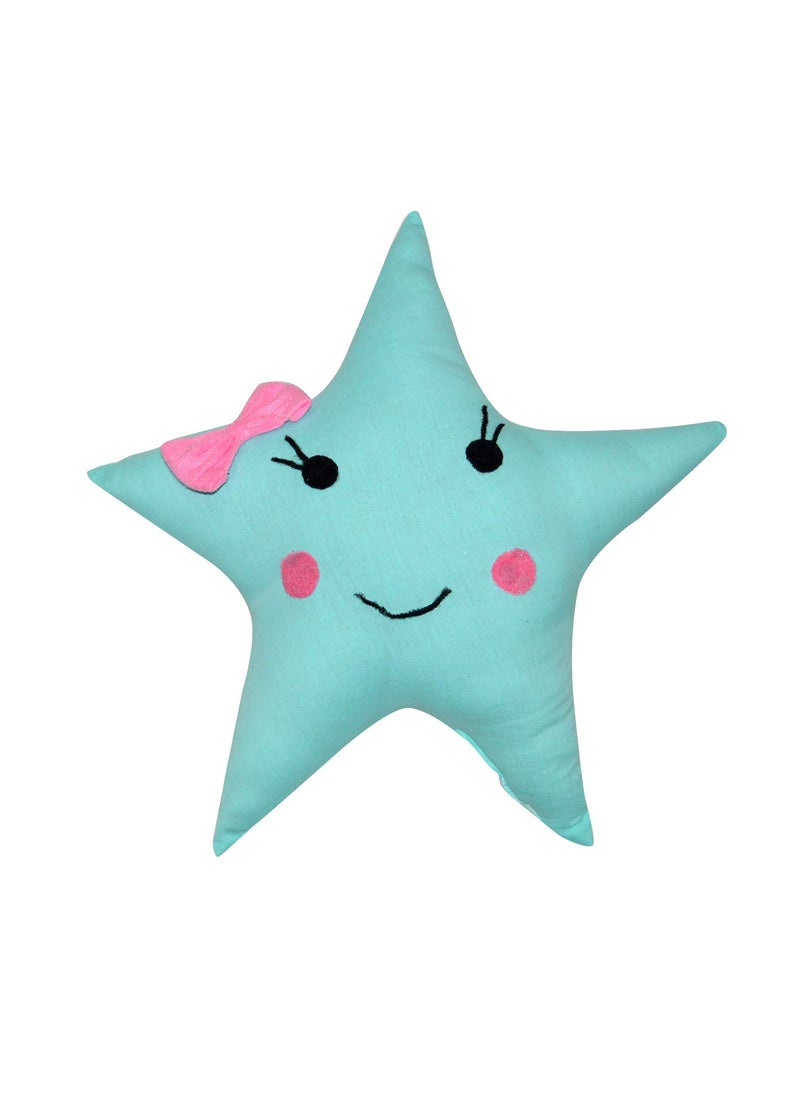 Creative Textiles Star Shaped Baby Plush Pillow Baby Cushion Sky Blue