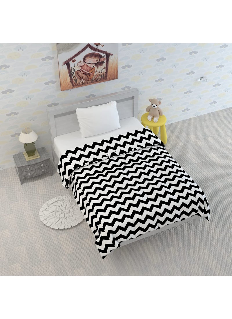 Divine Casa 120 GSM Microfiber Reversible Kids Single Bed Comforter UltraSoft Toddler Blanket Lightweight Cozy AllSeason Bedding for Babies Kids 135 x 100 cm Anthracite