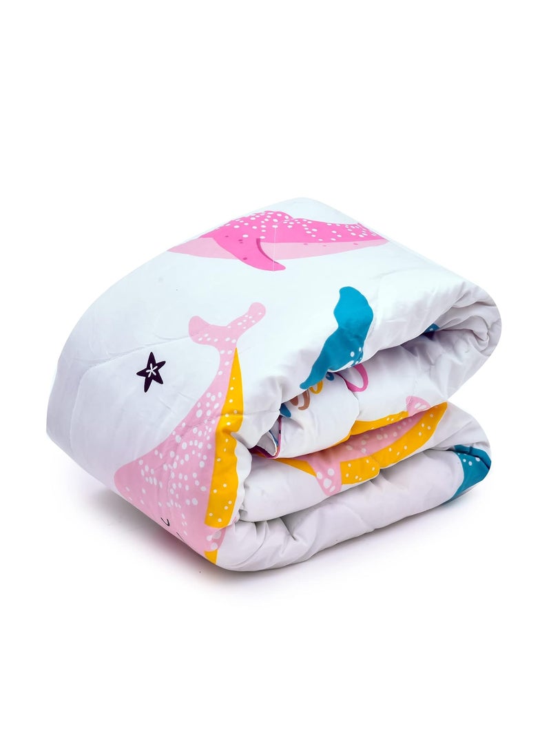 COZY FURNISH Babies Kids Super Soft All Season Use Reversible Kids Comforter Blanket 150 GSM08 YearsSize L60 Inches W 45 Inches cotton pink yellow