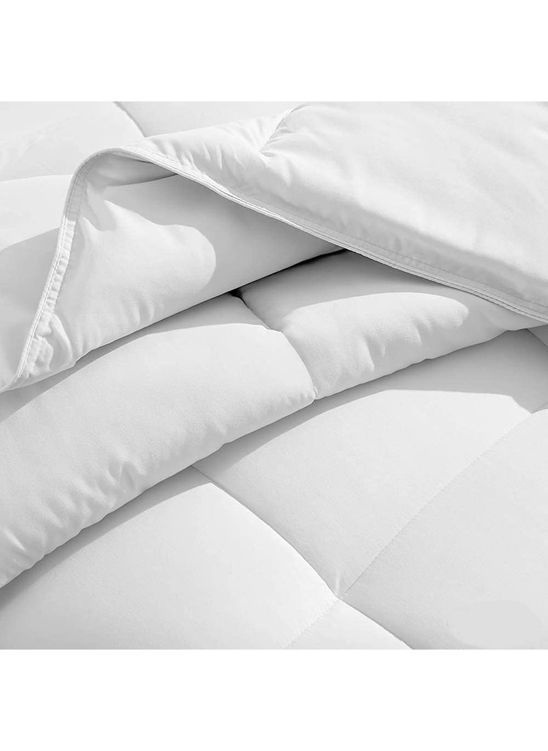 ABM UNLIMITED All Season Siliconized Fiberfill Microfibre Reversible Kids Comforter White