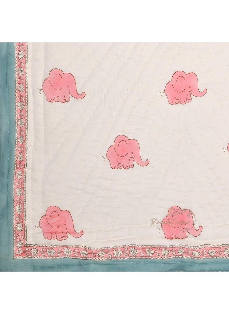 AUROSTYLE Organic 100 Cotton Baby Quilt Ac Blanket Comforter 100 150cm 05 Years Design 2