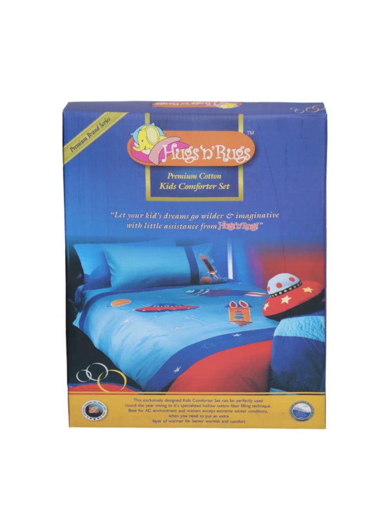 Hugs N Rugs Indian Design Patch Work Embroidered Single Comforter dor Girls Boys 150 X 200 Queen Size