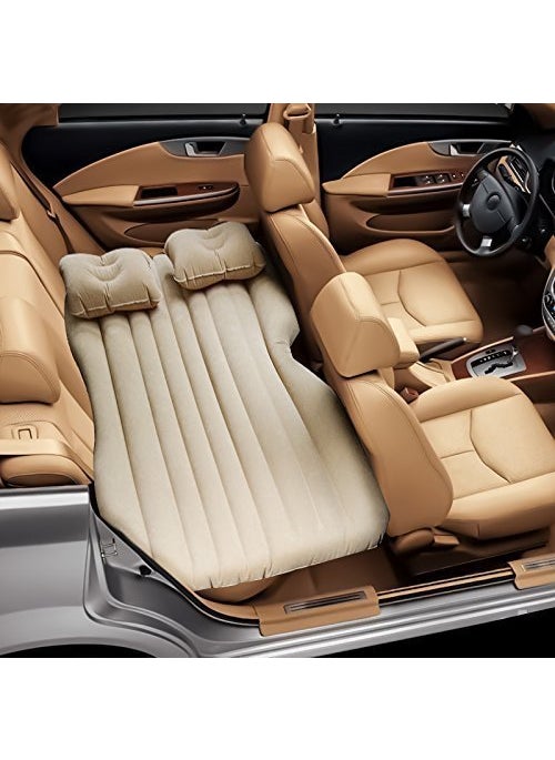 Mbuys Mall Inflatable Car Bed Mattress with Two Air Pillows Car Air Pump and Repair Kit Silver