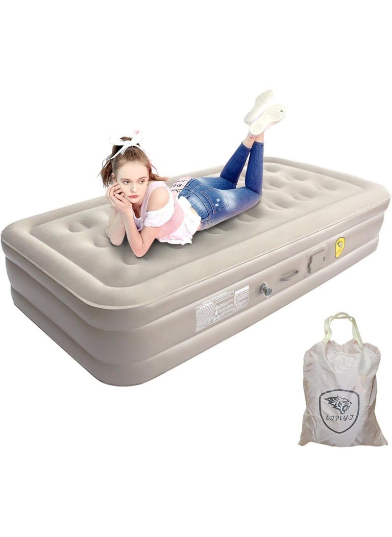 Gopz Inflatable Twin Air Mattress with UltraSoft Waterproof Layer NonSlip Bottom Pack of 1 99x190x40 cm