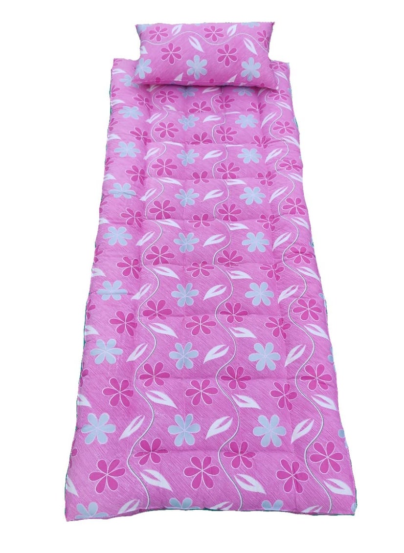 NIVEDHA MATTRESS Ilavam PanjuKapokSilk Cotton Soft Sleeping Foldable Hostel Bed Mattress 625 x 25 feet x 3 inches with 1 Pillow