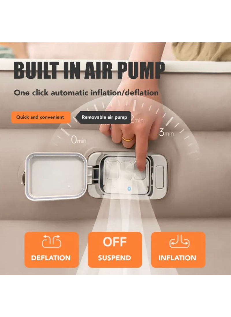Alinos Single Air Bed Inflatable Bed with Builtin Electric Pump 3 Mins Quick SelfInflationDeflation Guest Air Mattress Blow Up Bed for Home Portable Camping Travel 190x100x40cm 250kg MAX
