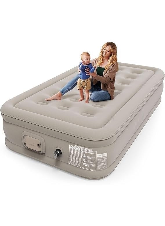 MAHESHAA Air Mattress18 inch Inflatable Airbed Luxury Double High Self Inflation Deflation Queen Air Mattress withUpgraded Builtin Pump Blow Up Guest Bed for Home Portable Camping Travel
