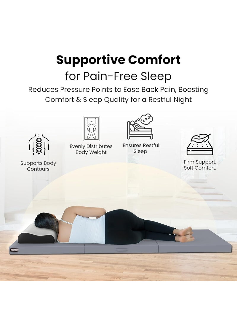 CareFoam Foldable Mattress Single Bed Premium Memory Foam 3Fold Design for Floor Sleeping Guests Travel Camping Portable Compact Easy to Store Soft Supportive 75 x 30 x 25 Inch
