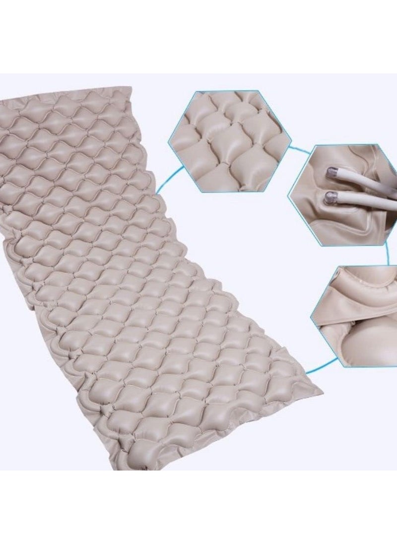 eOnekart Smart Care Air Bed Mattress Anti Decubitus Air Pump Bubble Mattress Beige Portable Adjustable Durable PVC Material Pain Relief Alternating Therapy