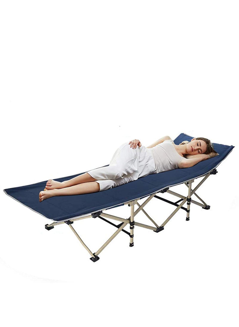 PIKFOS Portable Folding Camping Cot 28 Extra Wide Tent Cots Load 550 LBS with Carry Bag Double Layer 2400D Oxford Sleeping Bed for Outdoor Travel Home Office Nap