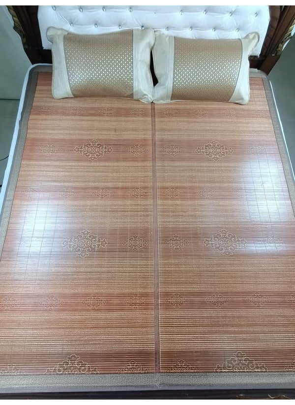 G BAMBOOMultifunctional Portable Foldable DoubleSides Using SkinBreathable Ecofriendly Natural Bamboo Bed Mat for Cool Sleeping Tulip MatDouble B Size 5575inch 1419 meter 4763 feet