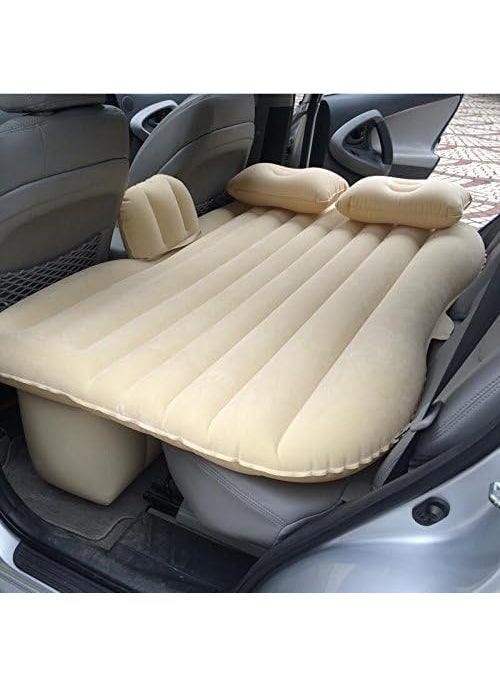 Gopz Universal Car Inflatable Air Mattress with Headrest Foldable Travel Bed with Pump for SUV Camping and Relaxation Lightweight and Durable Design