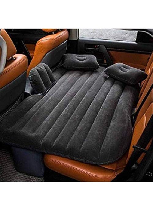 SIYA INFOTECH Inflatable Car Bed for Rest Travel Leisure and Entertainment with 2 Air Pillow Air Pump and Repair Kit Multi Color