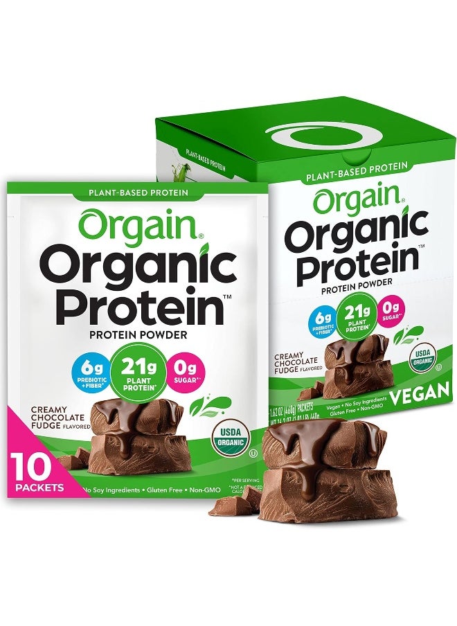 Organic Vegan Protein Powder, Creamy Chocolate Fudge