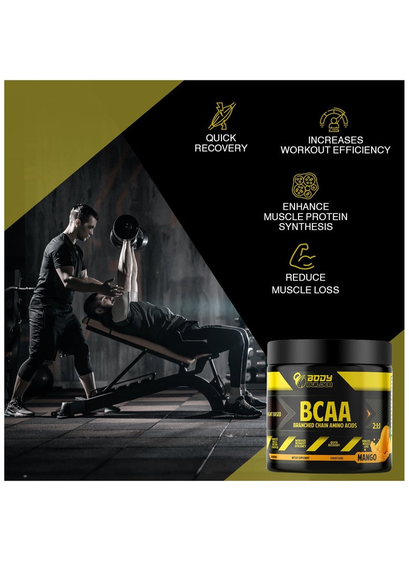 BCAA, Quick Recovery and Enhance muscle protein synthesis, Pineapple Flavor, 40 Servings-304 gm