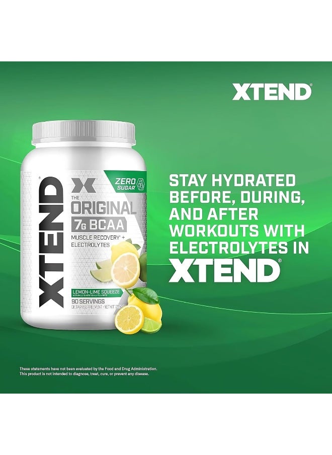 Original Bcaa Powder Lemon Lime Squeeze - Zero Calorie, Zero Carb, Zero Sugar - Post Workout Muscle Recovery Drink With Amino Acids - 7G Bcaas For Men & Women - 90 Servings (Packaging May Vary)