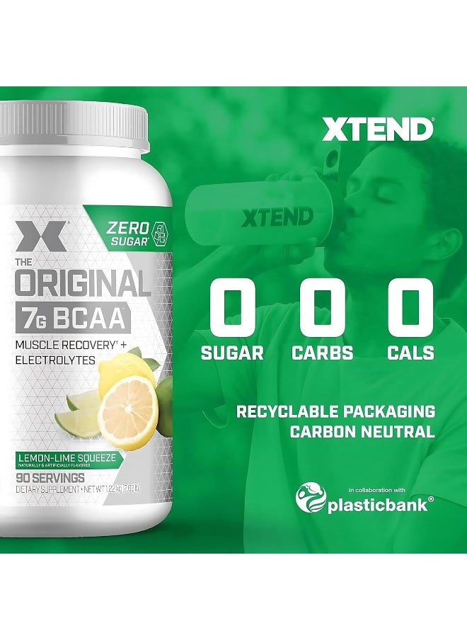 Original Bcaa Powder Lemon Lime Squeeze - Zero Calorie, Zero Carb, Zero Sugar - Post Workout Muscle Recovery Drink With Amino Acids - 7G Bcaas For Men & Women - 90 Servings (Packaging May Vary)