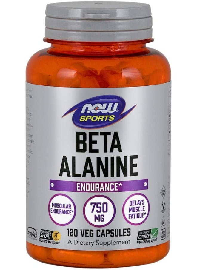 Sports Nutrition, Beta-Alanine 750 Mg, Delays Muscle Fatigue*, Endurance*, 120 Veg Capsules