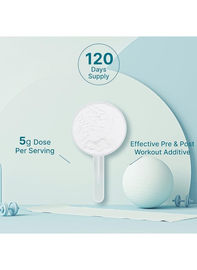 Instant Creatine Monohydrate Powder 120 Servings - 5000Mg(5G) Per Serving | Unflavored Micronized Creatine | Improve Performance & Preworkout Recovery | Vegan, Keto | Non-Gmo, No Filler