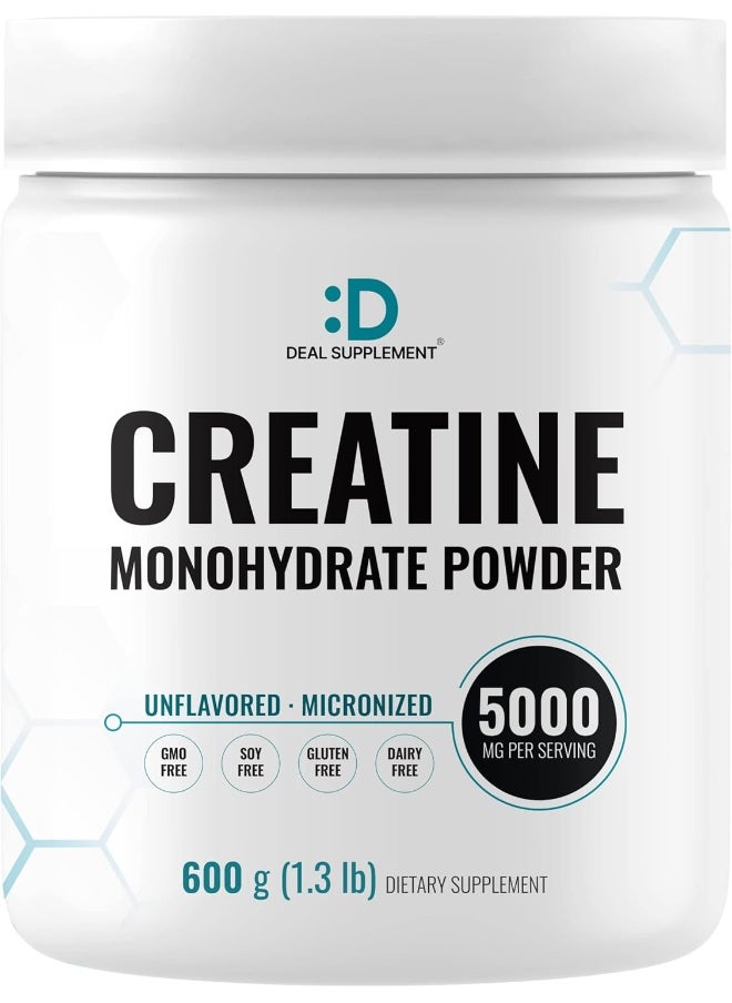 Instant Creatine Monohydrate Powder 120 Servings - 5000Mg(5G) Per Serving | Unflavored Micronized Creatine | Improve Performance & Preworkout Recovery | Vegan, Keto | Non-Gmo, No Filler