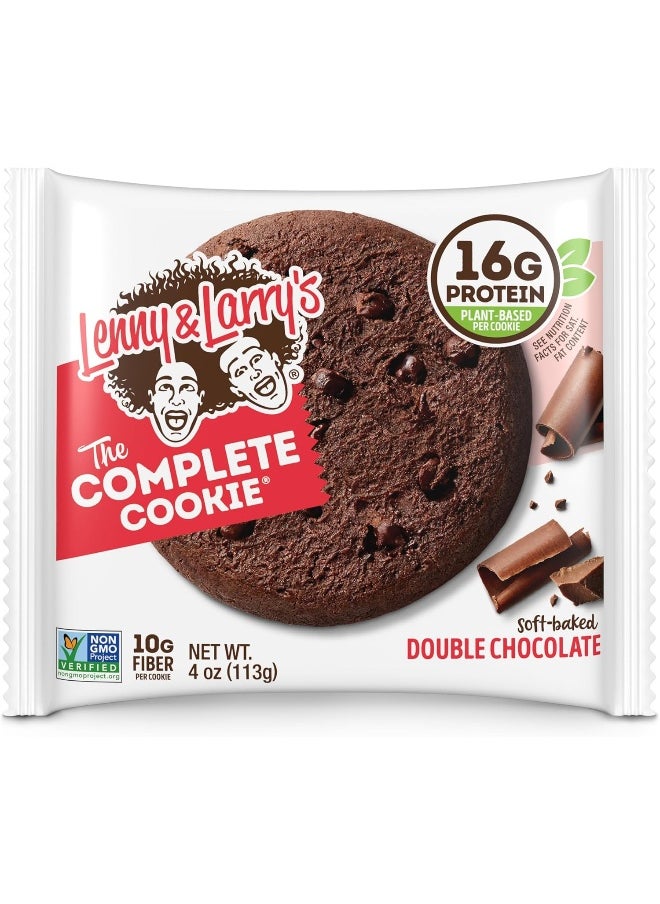 The Complete Cookie, Double Chocolate, Soft Baked, 16G Plant Protein, Vegan, Non-Gmo, 4 Ounce Cookie (Pack Of 12)