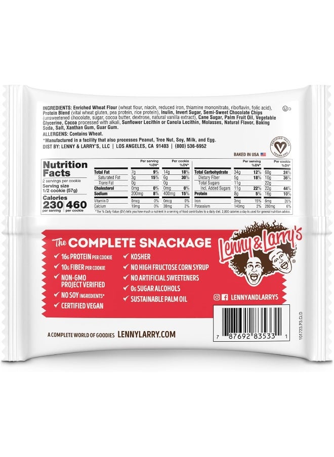 The Complete Cookie, Double Chocolate, Soft Baked, 16G Plant Protein, Vegan, Non-Gmo, 4 Ounce Cookie (Pack Of 12)