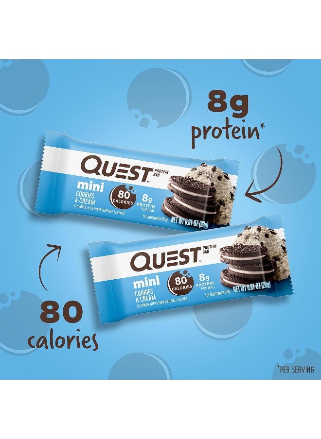 Nutrition Mini Cookies & Cream Protein Bars, High Protein, Low Carb, Keto Friendly, 14 Count