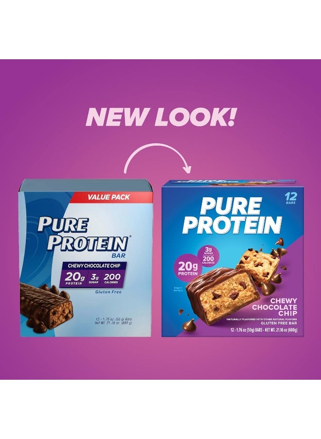 Bars, High Protein, Nutritious Snacks To Support Energy, Low Sugar, Gluten Free, 1.76Oz, 12 Pack