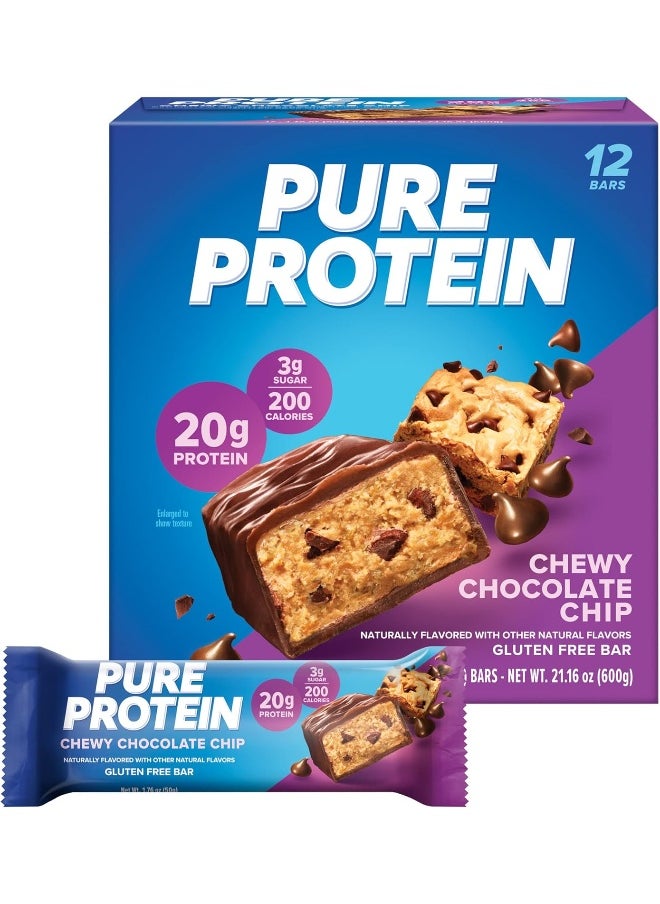 Bars, High Protein, Nutritious Snacks To Support Energy, Low Sugar, Gluten Free, 1.76Oz, 12 Pack