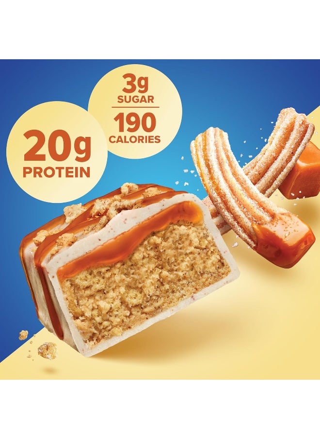 Bars, Caramel Churro, High Protein, Low Sugar, Gluten Free, Nutritious Snack, 1.76Oz, Pack Of 12
