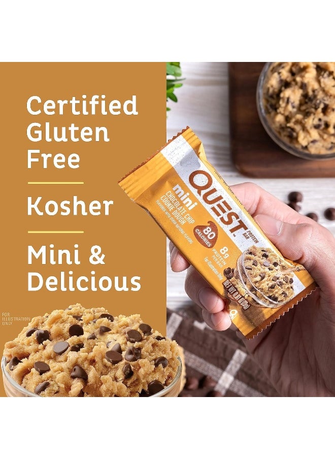 Nutrition Mini Chocolate Chip Cookie Dough Protein Bars, High Protein, Low Carb, Keto Friendly, 14 Count