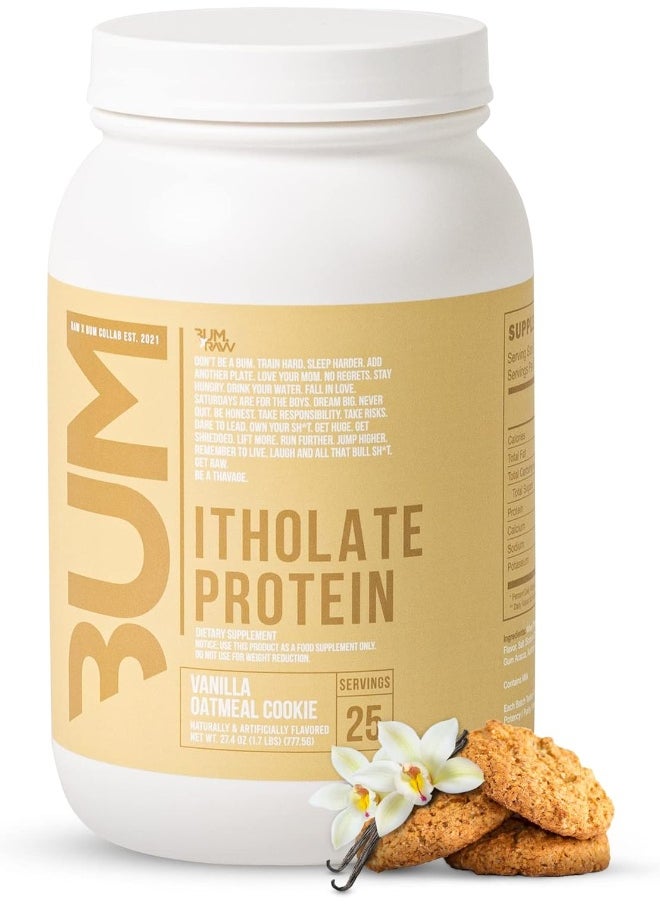 Whey Isolate Protein Powder, Vanilla Oatmeal Cookie (Cbum Itholate Protein) - 100% Grass-Fed Sports Nutrition For Muscle Growth & Recovery - Low-Fat, Low Carb, Naturally Flavored - 25 Servings