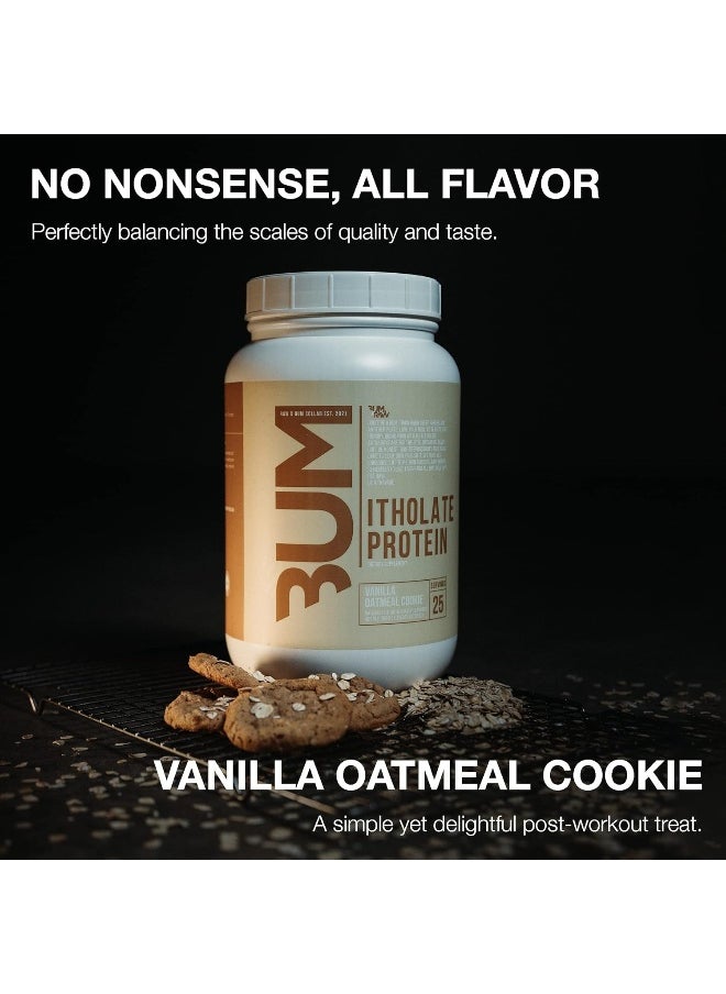 Whey Isolate Protein Powder, Vanilla Oatmeal Cookie (Cbum Itholate Protein) - 100% Grass-Fed Sports Nutrition For Muscle Growth & Recovery - Low-Fat, Low Carb, Naturally Flavored - 25 Servings
