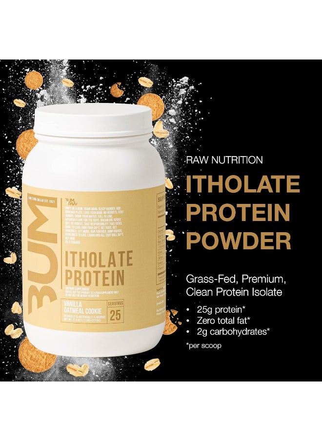 Whey Isolate Protein Powder, Vanilla Oatmeal Cookie (Cbum Itholate Protein) - 100% Grass-Fed Sports Nutrition For Muscle Growth & Recovery - Low-Fat, Low Carb, Naturally Flavored - 25 Servings