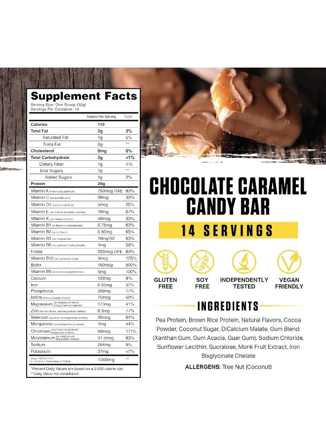 Planta - Premium Organic Plant-Based Protein | Vegan & Keto Friendly | Gourmet Flavors With No Bloating Or Stomach Upset | Gluten & Soy Free | No Added Sugar | 14 Servings | (Candy Bar)