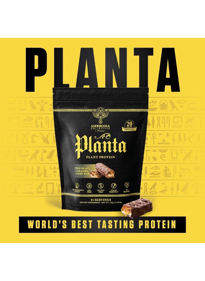 Planta - Premium Organic Plant-Based Protein | Vegan & Keto Friendly | Gourmet Flavors With No Bloating Or Stomach Upset | Gluten & Soy Free | No Added Sugar | 14 Servings | (Candy Bar)