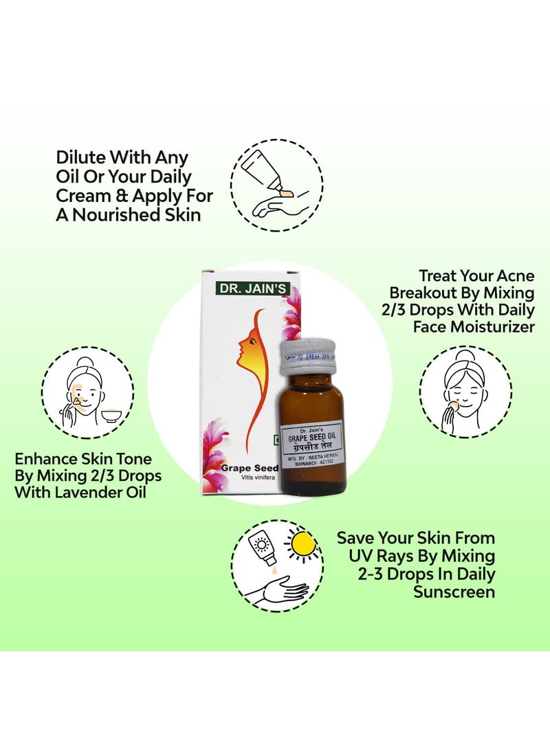 DR JAINS Grape Seed Oil Vitis Vinifera 15ml