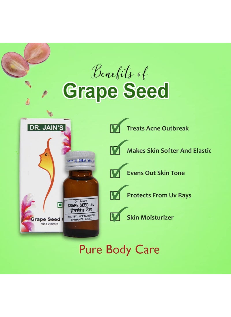 DR JAINS Grape Seed Oil Vitis Vinifera 15ml
