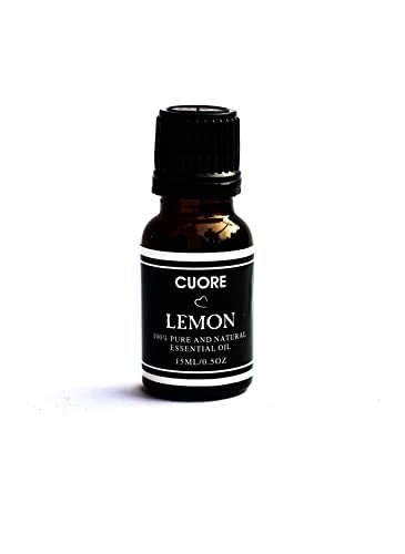 Cuore 100 Organic and Natural Lemon Essential Oil For all Skin Types 15 ML