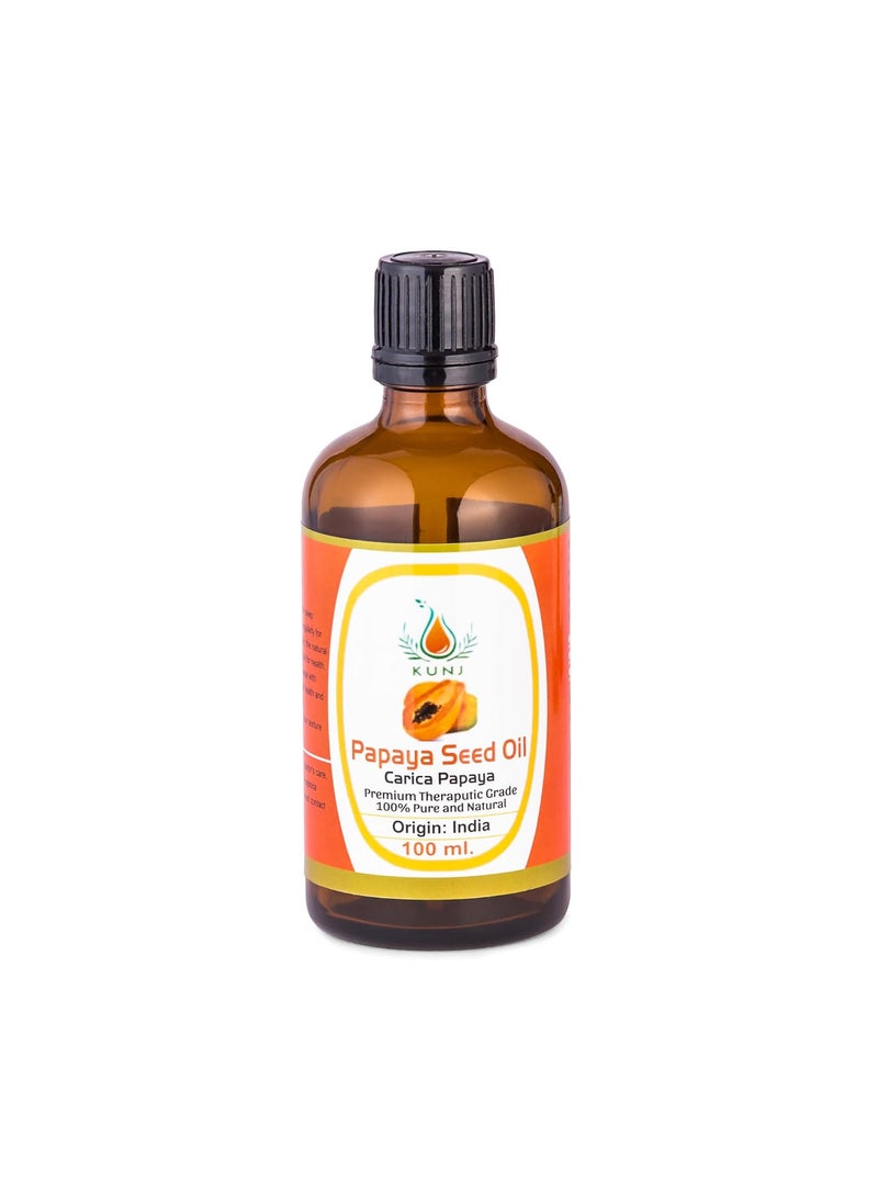 KUNJ Papaya Seed Oil Pure Natural Undiluted Therapeutic Grade Cold Pressd 100ml