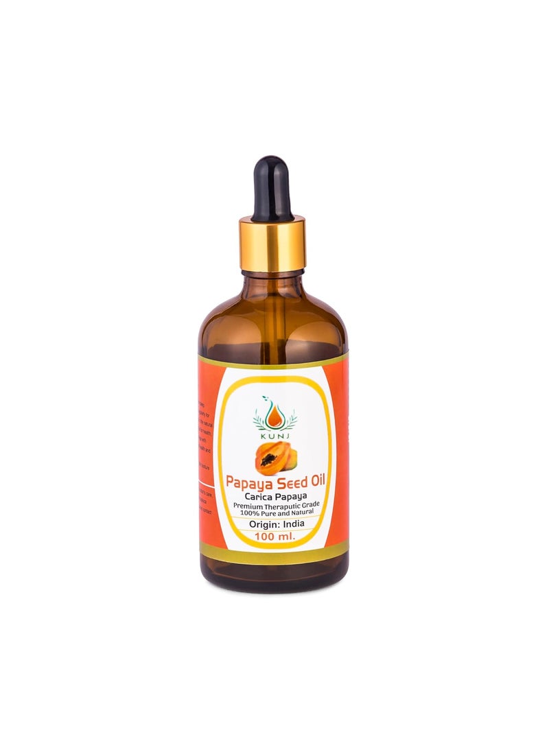 KUNJ Papaya Seed Oil Pure Natural Undiluted Therapeutic Grade Cold Pressd 100ml