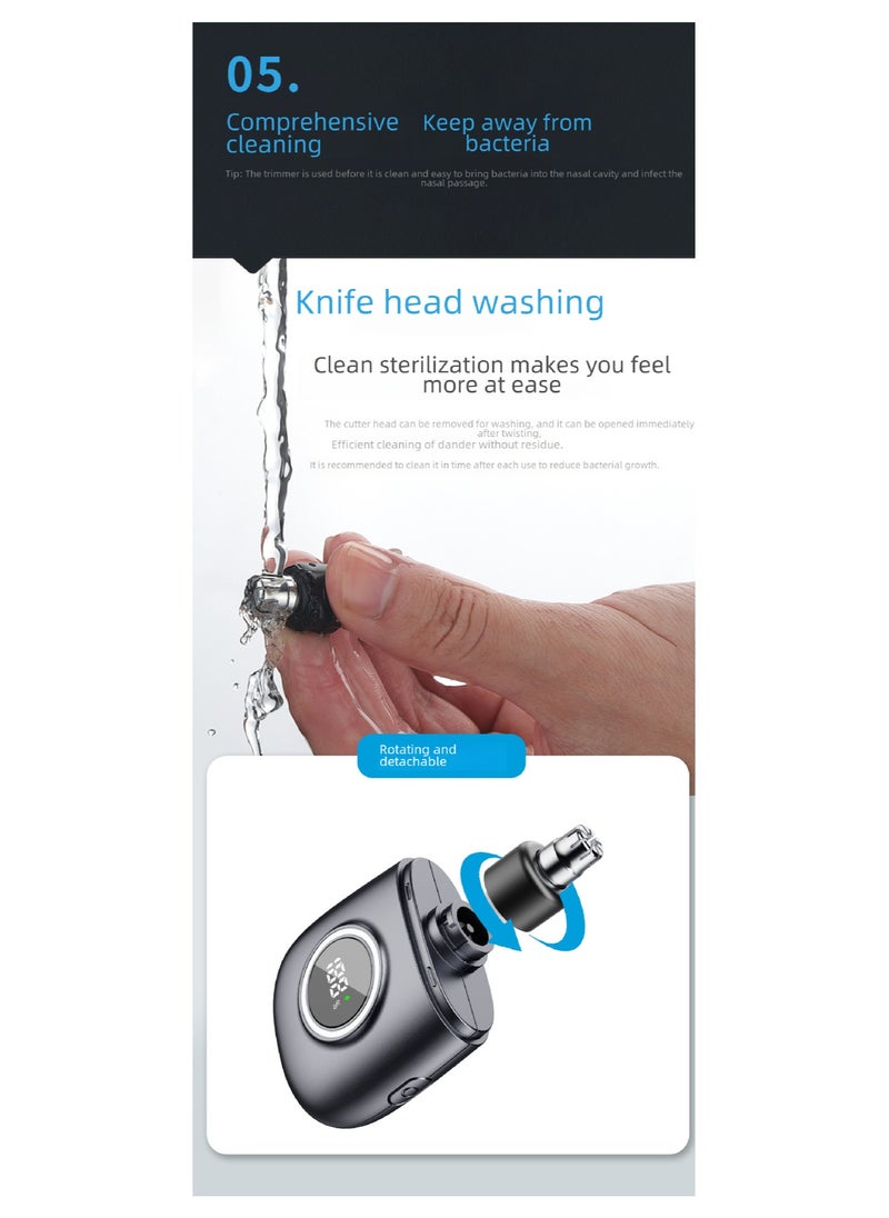 New digital electric nose hair trimmer, simple charging, compact and portable nose hair trimmer
