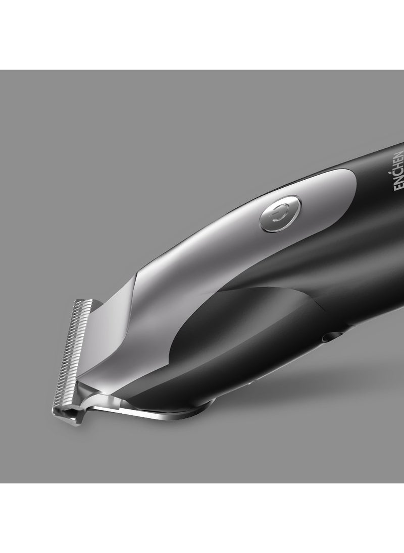 Enchen Hair Clipper Rechargeable Electric, Detachable and Washable Head, Rechargeable 10w High Power, Four-hour Battery Life, Low Noise