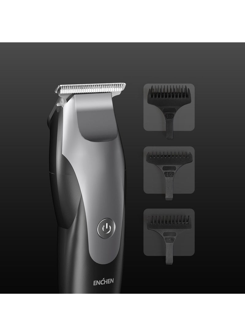 Enchen Hair Clipper Rechargeable Electric, Detachable and Washable Head, Rechargeable 10w High Power, Four-hour Battery Life, Low Noise