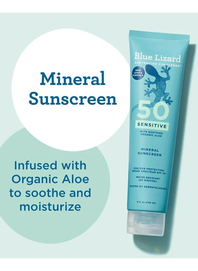 Sensitive Mineral Water Resistant Sunscreen Lotion - UVA/UVB Protection - SPF 50 148 mL