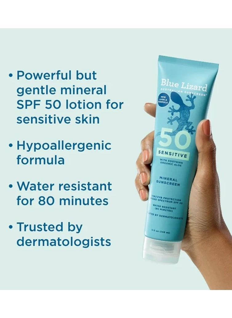 Sensitive Mineral Water Resistant Sunscreen Lotion - UVA/UVB Protection - SPF 50 148 mL