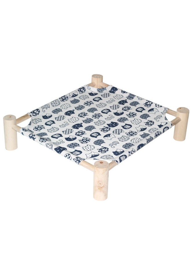 65*53*13cm Wooden Pet Marching Bed - Suitable for all seasons | Breathable and removable | Suitable for comfortable beds for cats and dogs under 35 pounds