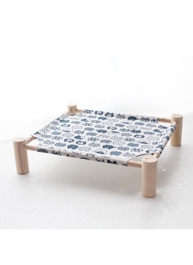65*53*13cm Wooden Pet Marching Bed - Suitable for all seasons | Breathable and removable | Suitable for comfortable beds for cats and dogs under 35 pounds