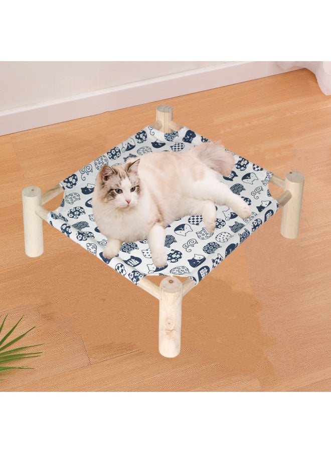 65*53*13cm Wooden Pet Marching Bed - Suitable for all seasons | Breathable and removable | Suitable for comfortable beds for cats and dogs under 35 pounds